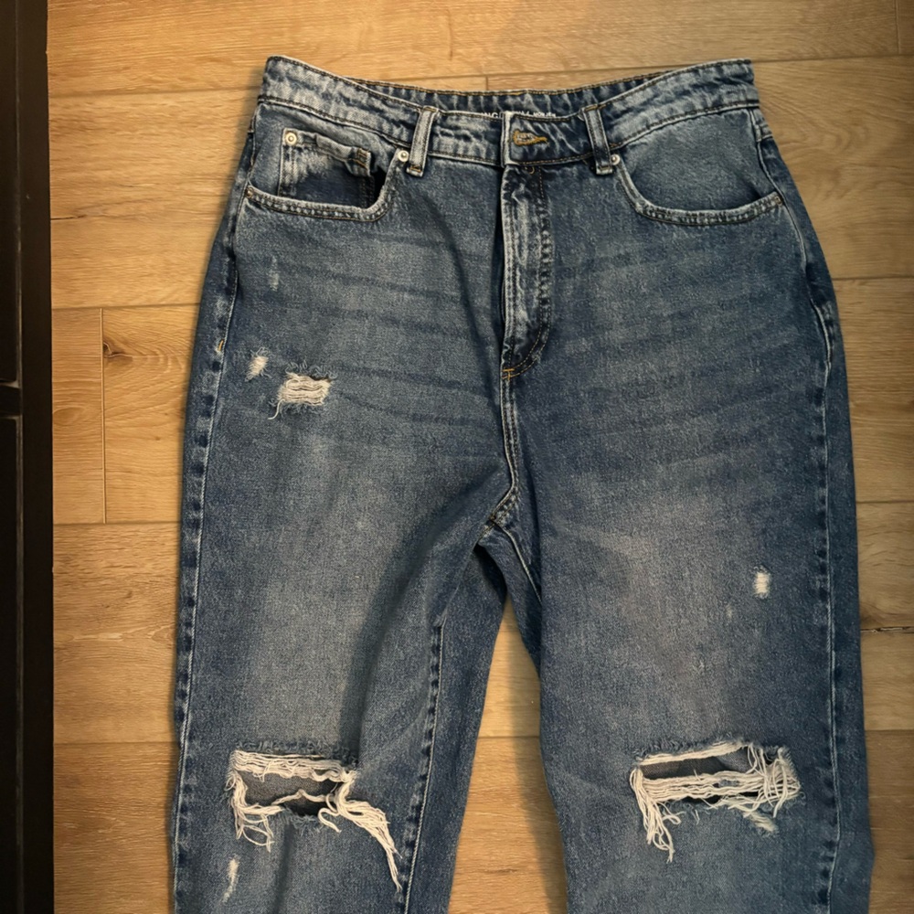 INC High Rise Ripped Mom Jeans - Picture 3 of 11